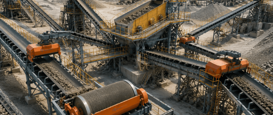 Magnetic separator used in cement & aggregates application