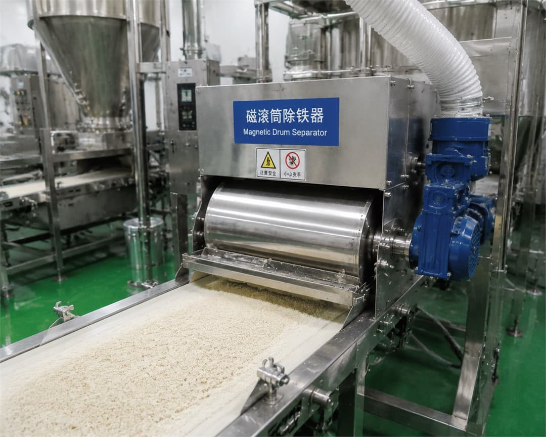 Feed magnetic separation application