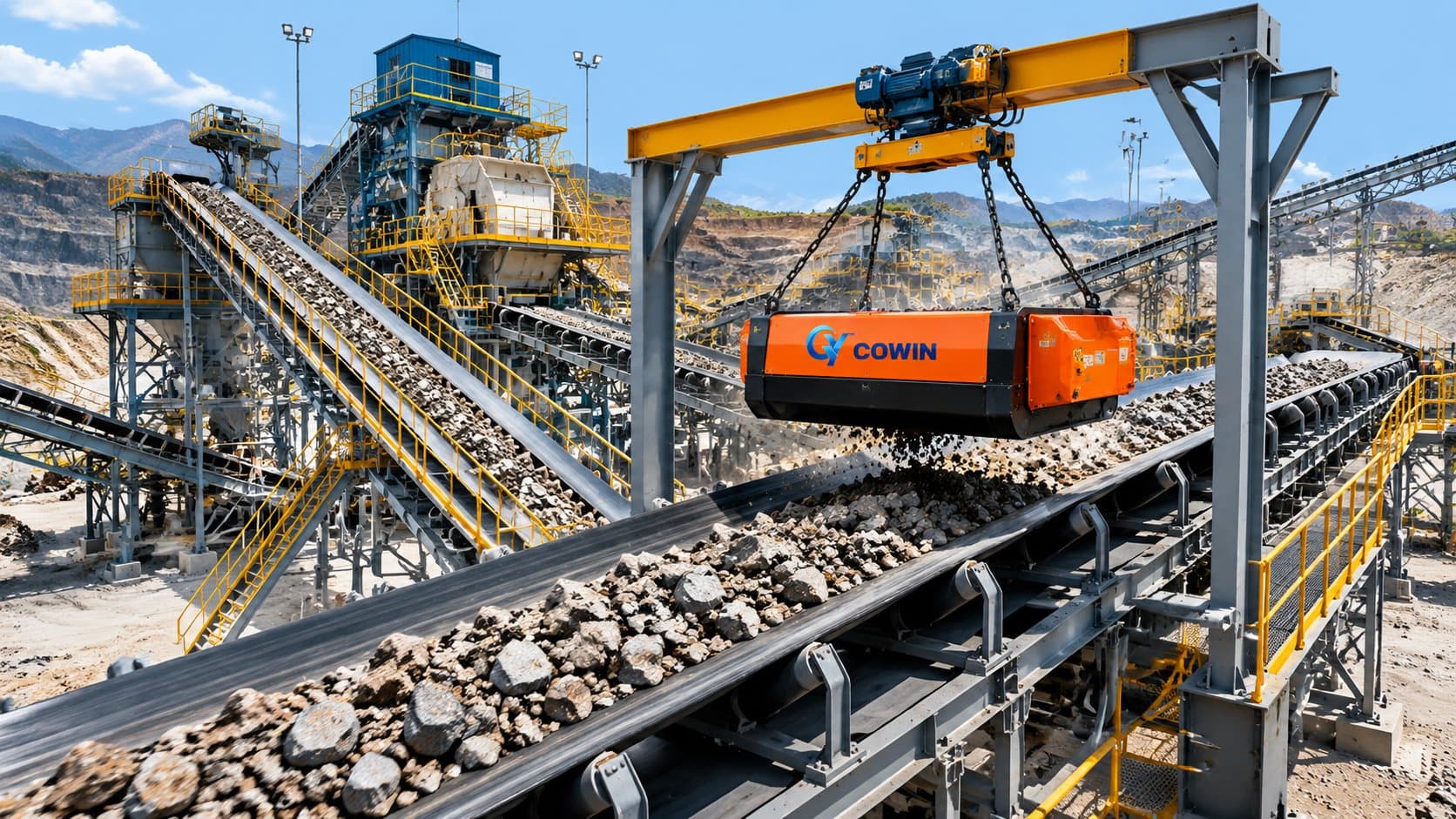 Magnetic separator used in mining industry application
