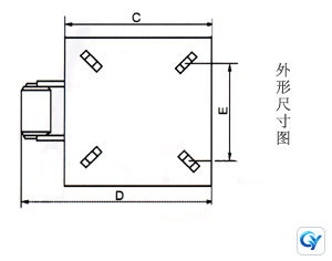 RCDA Air-Cooled Suspended Electromagnetic Iron Remover technical reference drawing 3