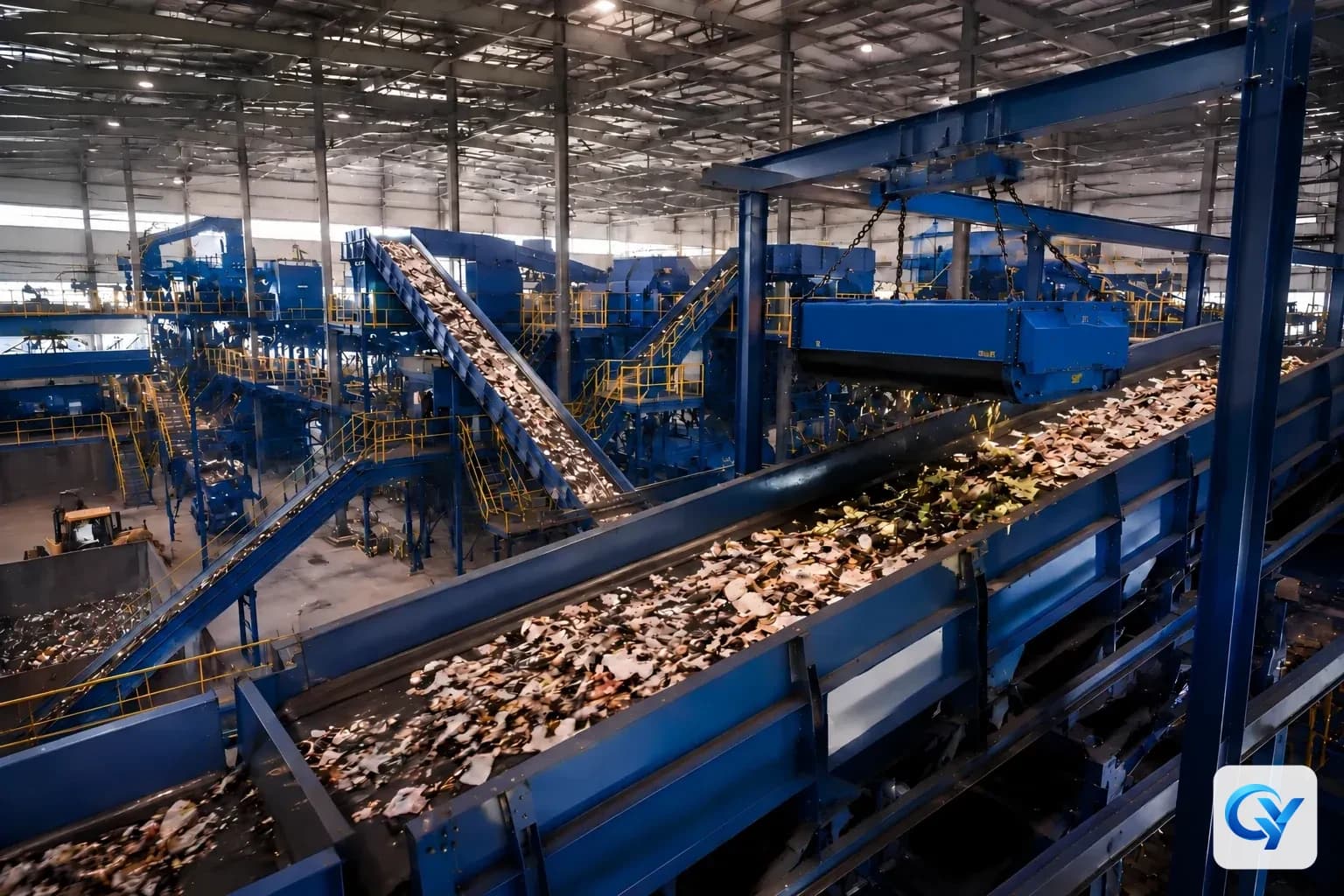 Recycling Industry Magnetic separation application in an industrial plant